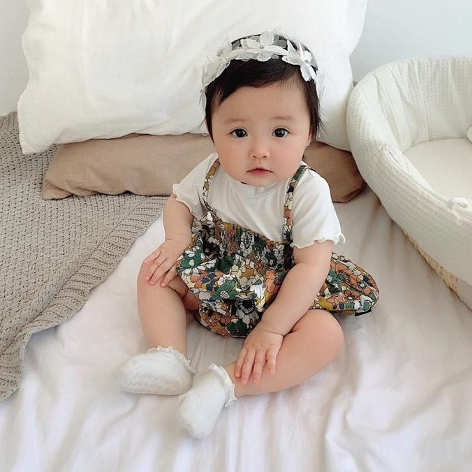 Floral baby outlet romper